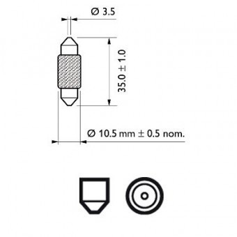 BEC BORD FESTOON T10.5X38 12V SET 10 BUC PHILIPS