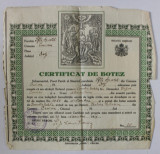 CERTIFICAT DE BOTEZ , BISERICA PAROHIEI SFINTII APOSTOLI , CRAIOVA , 1919
