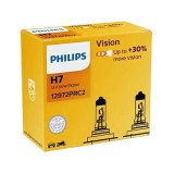 Cumpara ieftin Set 2 becuri auto far halogen Philips H7 Vision +30% Light 55w 12v PX26d 12972PRC2
