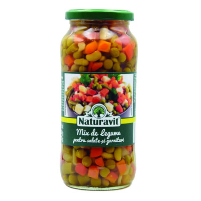 Mix Legume pentru Salate si Garnituri Naturavit, 580 ml foto