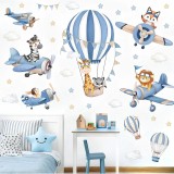 Cumpara ieftin Sticker Perete Autocolant Animale si Fluturi, 83x69cm - 274484