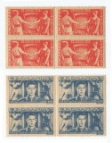 |Romania, LP 179/1945, Frontul Plugarilor, in blocuri de 4 timbre, MNH, Nestampilat