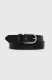 HUGO curea de piele femei, culoarea negru, 50516558