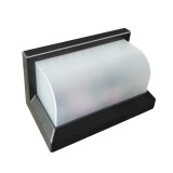 Aplica Solara De Exterior LED Flippy, 13.5 cm x 8 cm, 150 Lumeni 60 LED 18W, IP65, 3 trepte de lumina, Senzor de Lumina, FORMA ARC, Alb Rece