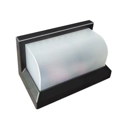 Aplica Solara De Exterior LED Flippy, 13.5 cm x 8 cm, 150 Lumeni 60 LED 18W, IP65, 3 trepte de lumina, Senzor de Lumina, FORMA ARC, Alb Rece foto