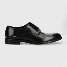 Karl Lagerfeld pantofi de piele Urano Iv barbati, culoarea negru