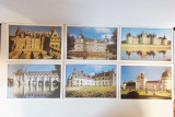Lot 6 printuri fotografii imagini castele Franta, 21x14,5cm, Europa, Cladiri