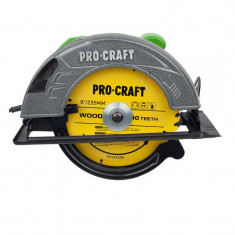 Fierastru circular de mana Procraft, 2830 W, 220 V, 4500 rpm, taiere 85 mm, 104 dB, maner ghidare, accesorii incluse