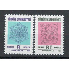 Turcia 1999 219/20 MNH - Timbre oficiale: ornamente