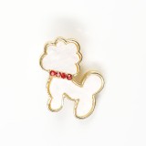 Brosa martisor catelus alb