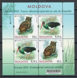 Moldova 2021 Mi 1163/64 carnet 26 - Europa: Fauna salbatica, Nestampilat