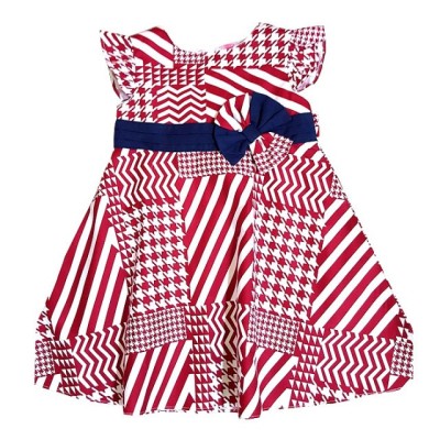 Rochie fetite alb cu rosu (Marime Disponibila: 6 ani) foto