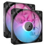 VENTILATOR Corsair iCUE LINK RX140 2x140mm RGB NEGRU, 0.300-1700 RPM +/- 10%,18.1-95.7 CFM, Presiune Statica:0.15-3.79 mm-H2O, 10-36dBA, Prindere magn
