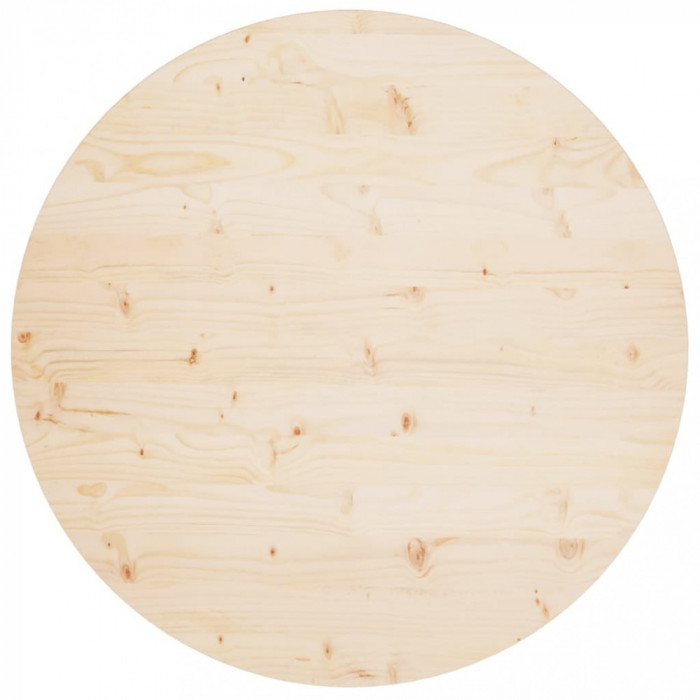 vidaXL Blat de masă, &Oslash;90x2,5 cm, lemn masiv de pin