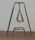 Literă Decorativă Metal Cromat "A" Obiect Decor Masă Evenimente Proiect