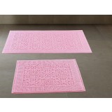Set 2 Prosoape Pentru Picioare Pera Pink 60x50 si 60x100 cm (Bumbac 100%)