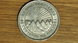 Nicaragua - moneda de colectie - 25 centavos 1964 AU/UNC - mai rara - senzationala !, America Centrala si de Sud