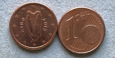 Irlanda 1 eurocent 2013 foto