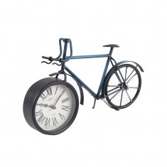 Ceas de birou, 33.5 x 9.5 x 21.5 cm, metal, forma bicicleta foto