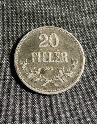 Moneda 20 filler 1916 Ungaria foto