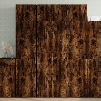 Gossi dulap depozitare stejar fumuriu 70x42,5x225 cm lemn prelucrat foto