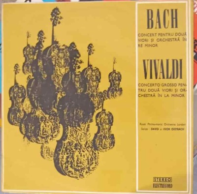 Disc vinil, LP. CONCERT PENTRU DOUA VIORI SI ORCHESTRA IN RE MINOR-BACH VIVALDI-219533 foto