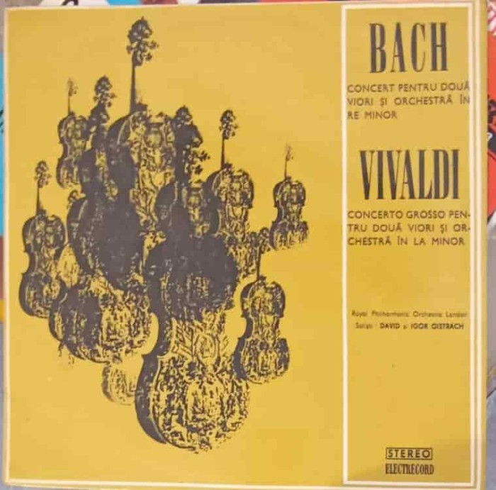 Disc vinil, LP. CONCERT PENTRU DOUA VIORI SI ORCHESTRA IN RE MINOR-BACH VIVALDI-219533