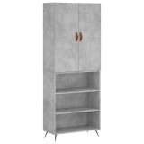 Cumpara ieftin Dulap inalt, gri beton, 69,5x34x180, lemn compozit