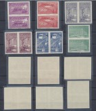 ROMANIA 1939 Ceferiada serie nedantelata in perechi MNH tiraj 200 serii