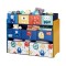 Organizator pentru jucarii pentru copii etajera sectiune cu 9 cutii textile pentru depozitare - MONSTER