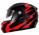 Casca Flip-up TECH L (negru + rosu)