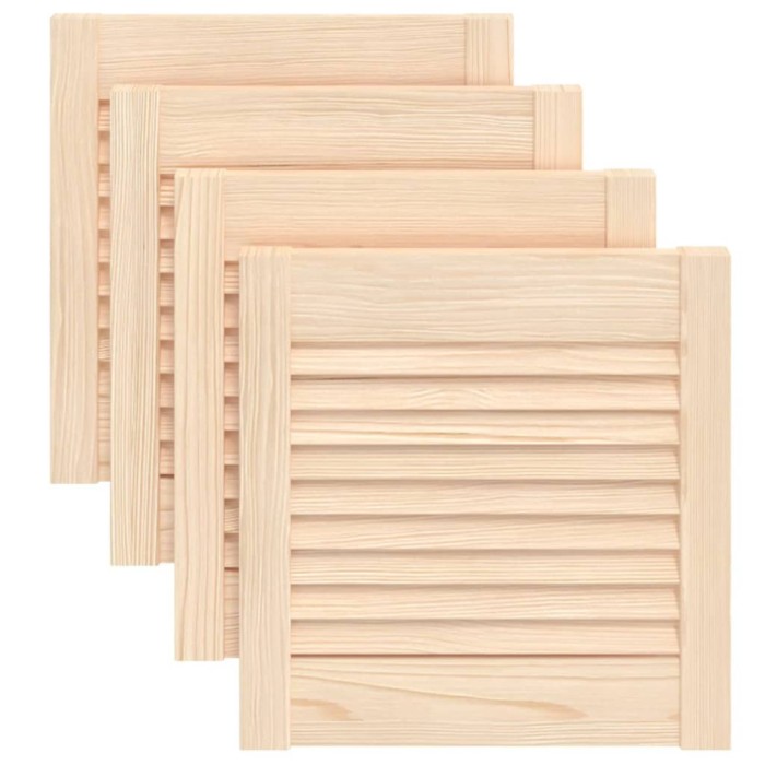 Usi de dulap design lambriu 4 buc. 39,5x39,4 cm lemn masiv pin