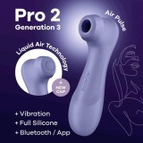 Stimulator Clitoridian Air Pulse Pro 2 Generation 3, Albastru, Satisfyer