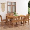VidaXL Set mobilier de grădină, 9 piese, lemn masiv de tec