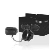 FETISH SUBMISSIVE - VEGAN LEATHER ANKLE CUFFS WITH NOPRENE LINING, FETISH SUBMISSIVE BONDAGE
