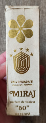 Cutie de parfum Miraj 50, editie rara Universiada 1981 foto