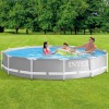 Piscina Intex Prism Frame Premium 366x76cm + Pompa Filtrare, 6503L, Gri, Rotunda, Cadru Metalic