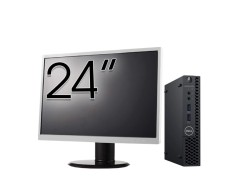 Pachet Calculator Second Hand DELL OptiPlex 3070 Mini, Intel Core i3-9100T 3.10 - 3.70GHz, 8GB DDR4, 256GB SSD + Monitor 24 Inch NewTechnology Media