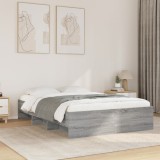 VidaXL Cadru de pat, gri sonoma, 120x200 cm, lemn prelucrat 3295665