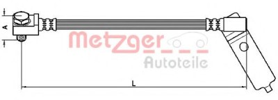 Conducta / cablu frana FORD TRANSIT bus (FD, FB, FS, FZ, FC) (2000 - 2006) METZGER 4112546 foto