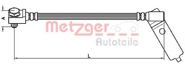 Conducta / cablu frana FORD TRANSIT bus (FD, FB, FS, FZ, FC) (2000 - 2006) METZGER 4112546