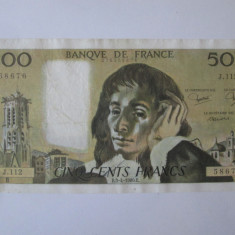 Franța 500 Francs/Franci 1980,bancnota din imagini