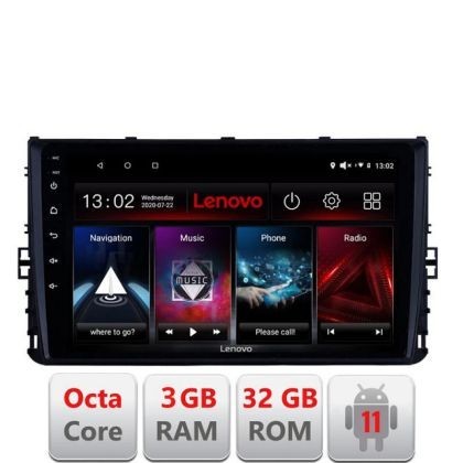 Navigatie VW 2DIN 2018- D-933 Octa Core cu Android Radio Bluetooth Internet GPS WIFI DSP 3+32 GB 4G KIT-933+EDT LENOVO LITE CarStore Technology