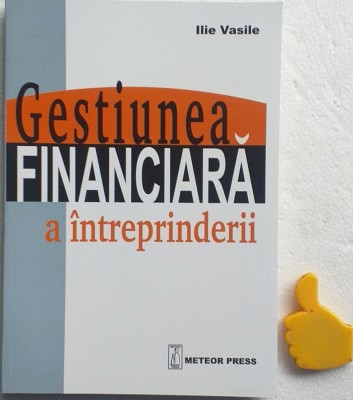 Gestiunea financiara a intreprinderii Ilie Vasile foto