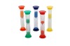 Set de 5 miniclepsidre cu nisip colorat si cronometrare diferita, Tickit