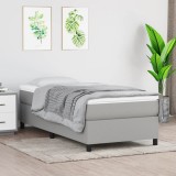 Cumpara ieftin Cadru de pat fără saltea, gri deschis, 100x200 cm, textil