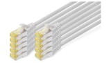 Cumpara ieftin Set 10 x Cablu de retea DIGITUS LAN Cat 6A - 0,5m RJ45, Ecranat S FTP, gri - RESIGILAT