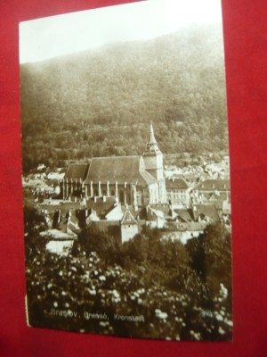Ilustrata Brasov - Vedere cu Biserica Neagra circ.1929 Ed.Libr.Union foto