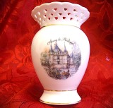 VAZA PORTELAN NEM FRANTA DECOR MANUAL CU CASTEL AZAY LE RIDEAU
