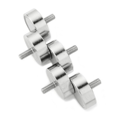 Magnet oala neodim 20mm cu tija filetata - set de 5 bucati foto